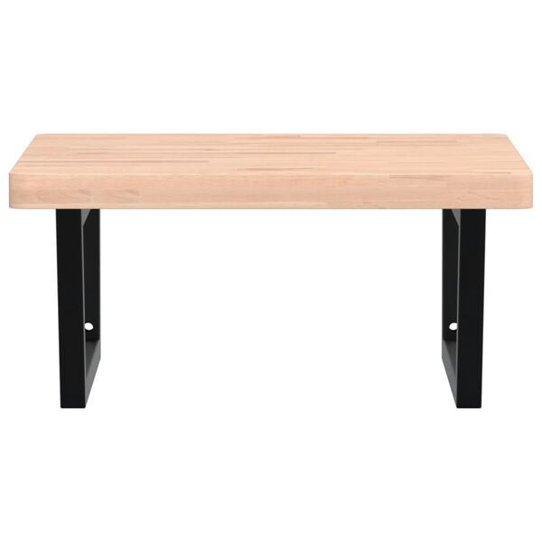 vidaXL badev&aelig;relseshylde st&aring;l og massivt b&oslash;getr&aelig;