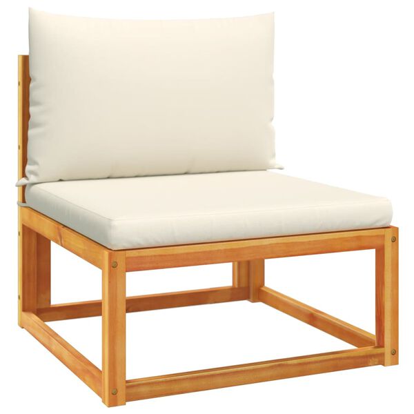 vidaXL havesofasæt i 3 dele med hynder i træ akacie og reb