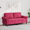 vidaXL 2-personers sofa 140 cm fl&oslash;jl vinr&oslash;d