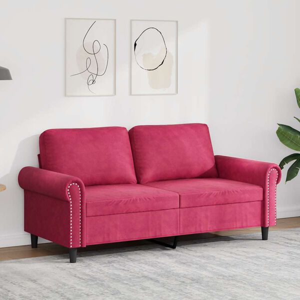 vidaXL 2-personers sofa 140 cm fl&oslash;jl vinr&oslash;d