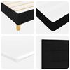 vidaXL LED Box Spring Bed med madras med LED Sort 120 x 190 cm Stof