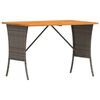 vidaXL havebord med top i akacietr&aelig; 105x75x72 cm polyrattan gr&aring;