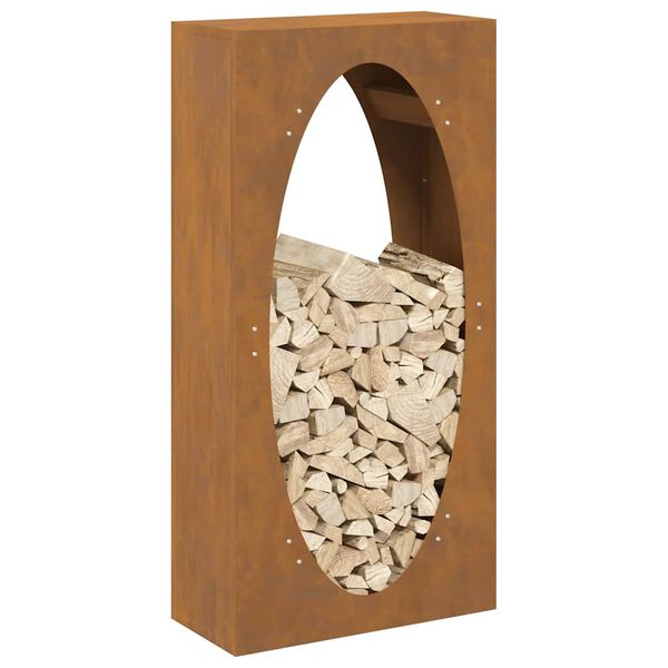 vidaXL brændestativ 50x23x100 cm forvitringsstål