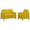 vidaXL Sofa s&aelig;t med opbevaring 2 stk. Gul Polyester