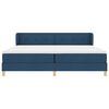 vidaXL Box spring seng med madras med hovedg&aelig;rde Bl&aring; 200 x 200 cm Stof