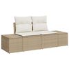vidaXL Havesofa Sæt med pude 9 pcs Beige Poly rattan