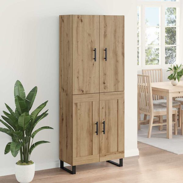 vidaXL Highboard 2 pcs Artisan Egetr&aelig; 69,5 x 34 x 180 cm