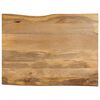 vidaXL bordplade 110x80x2,5 cm naturlig kant massivt mangotr&aelig;