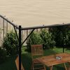 vidaXL pavillon 4x4 m 180 g/m&sup2; stof og st&aring;l beige