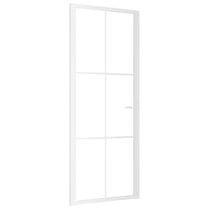 vidaXL Glasd&oslash;r 83 x 201,5 cm Aluminium Hvid og Transparent