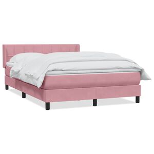 vidaXL kontinentalseng med madras 140x210 cm fl&oslash;jl lyser&oslash;d