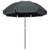 vidaXL parasol med st&aring;lstang 300 cm antracitgr&aring;