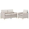 vidaXL Sofa S&aelig;t 2 stk. Cremefarvet Polyester