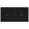 vidaXL Sideboard 2 pcs Sort eg 79 x 38 x 80 cm Konstrueret tr&aelig;