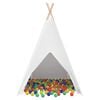 vidaXL Teepee Telt Hvid 120 x 120 x 150 cm Stof & Plast