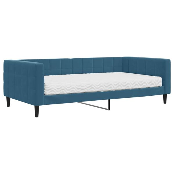 vidaXL daybed med madras 100x200 cm velour blå