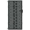 vidaXL Haveport 85 x 175 cm Pulverlakeret St&aring;l Sort L&aring;ses