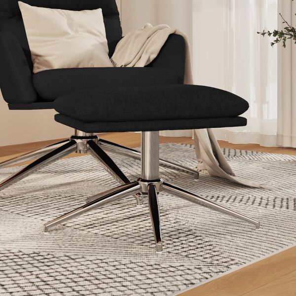 vidaXL fodskammel 60x60x35 cm stof sort