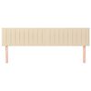 vidaXL sengegavle 160x5x78/88 cm stof cremefarvet