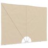 vidaXL sammenklappelig sidemarkise til terrasse cremefarvet 300 x 200 cm
