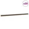 vidaXL Trinkantprofiler 30 stk. Brun 67 x 3 x 2 cm Aluminium