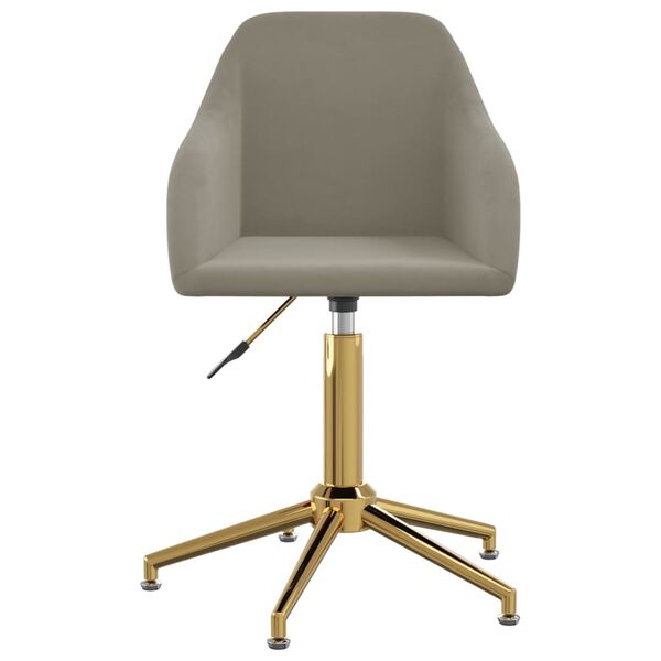 vidaXL drejelig spisebordsstol fl&oslash;jl lysegr&aring;