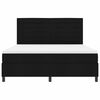 vidaXL Box spring seng med madras Sort 180 x 200 cm Stof