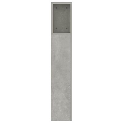 vidaXL sengegavl med opbevaring 160x18,5x104,5 cm betongrå
