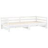 vidaXL daybed med udtræk 2x(90x200) cm massivt fyrretræ hvid