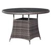 vidaXL havebord &Oslash;110x74 cm polyrattan gr&aring;