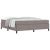 vidaXL Box spring seng Gr&aring;brun 180 x 200 cm Stof