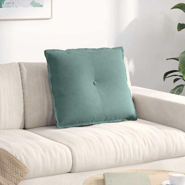 vidaXL Rygpude Havgr&oslash;n 60 x 50 cm Velourstof