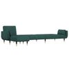 vidaXL L-formet sovesofa 275x140x70 cm velour m&oslash;rkegr&oslash;n