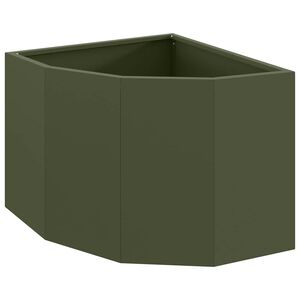 vidaXL Hj&oslash;rne Plantekasse Olivengr&oslash;n 45 x 45 x 35 cm St&aring;l