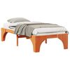 vidaXL Sengestel Brun 90 x 190 cm Massiv fyrretr&aelig;