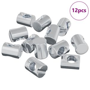 vidaXL T&oslash;nde m&oslash;trikker 12 pcs S&oslash;lv M6 x 13 mm Metal