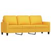 vidaXL sofas&aelig;t 4 dele med hynder stof lysegul