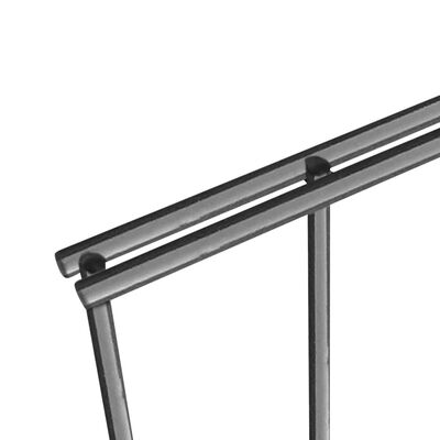 vidaXL hegnspanel med stolper pulverlakeret jern 6 x 0,8 m antracitgrå