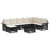 vidaXL Havesofa S&aelig;t 9 stk. Sort polyrattan