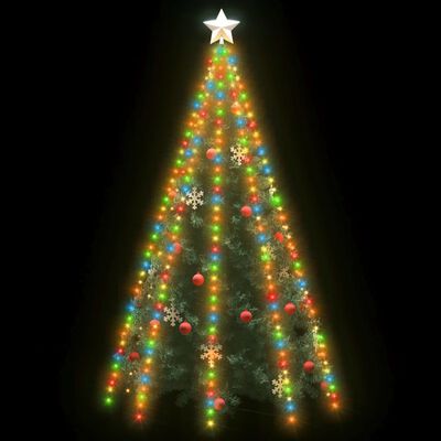 vidaXL lysnet til juletræ 400 lysdioder 400 cm flerfarvet
