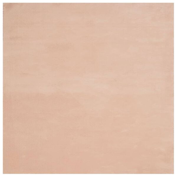 vidaXL gulvt&aelig;ppe HUARTE 160x160 cm kort luv og vaskbart rosa