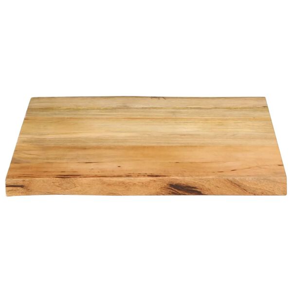vidaXL bordplade 80x80x3,8 cm naturlig kant massivt mangotr&aelig;