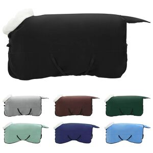 vidaXL Hestet&aelig;ppe Sort 125 cm Polar fleece