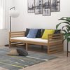 vidaXL daybed med madras 90x200 cm massivt fyrretr&aelig; gyldenbrun