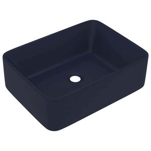 vidaXL luksush&aring;ndvask 41x30x12 cm keramik mat m&oslash;rkebl&aring;