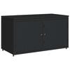 vidaXL opbevaringsskab til haven 110x55x60,5 cm polyrattan sort