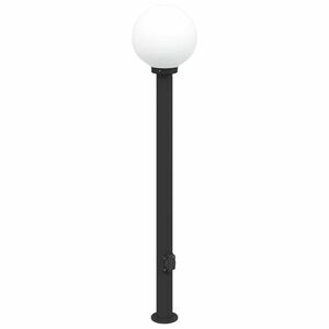 vidaXL pullertlampe med stikkontakt 120 cm sort IP44