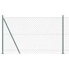 vidaXL K&aelig;dehegn med betonbund 25 x 1,6 m PVC-belagt st&aring;l Gr&oslash;n Mesh
