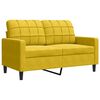 vidaXL 2-personers sofa 120 cm fløjl gul