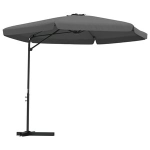 vidaXL udend&oslash;rs parasol med st&aring;lstang 300 cm antracitgr&aring;